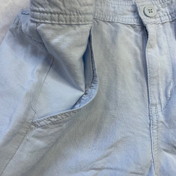 Calvin Klein Jeans Linen Blend Shorts Women's Size 14 NO STRETCH Light Blue FLAW - Picture 9 of 11